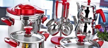 Steel kitchenware